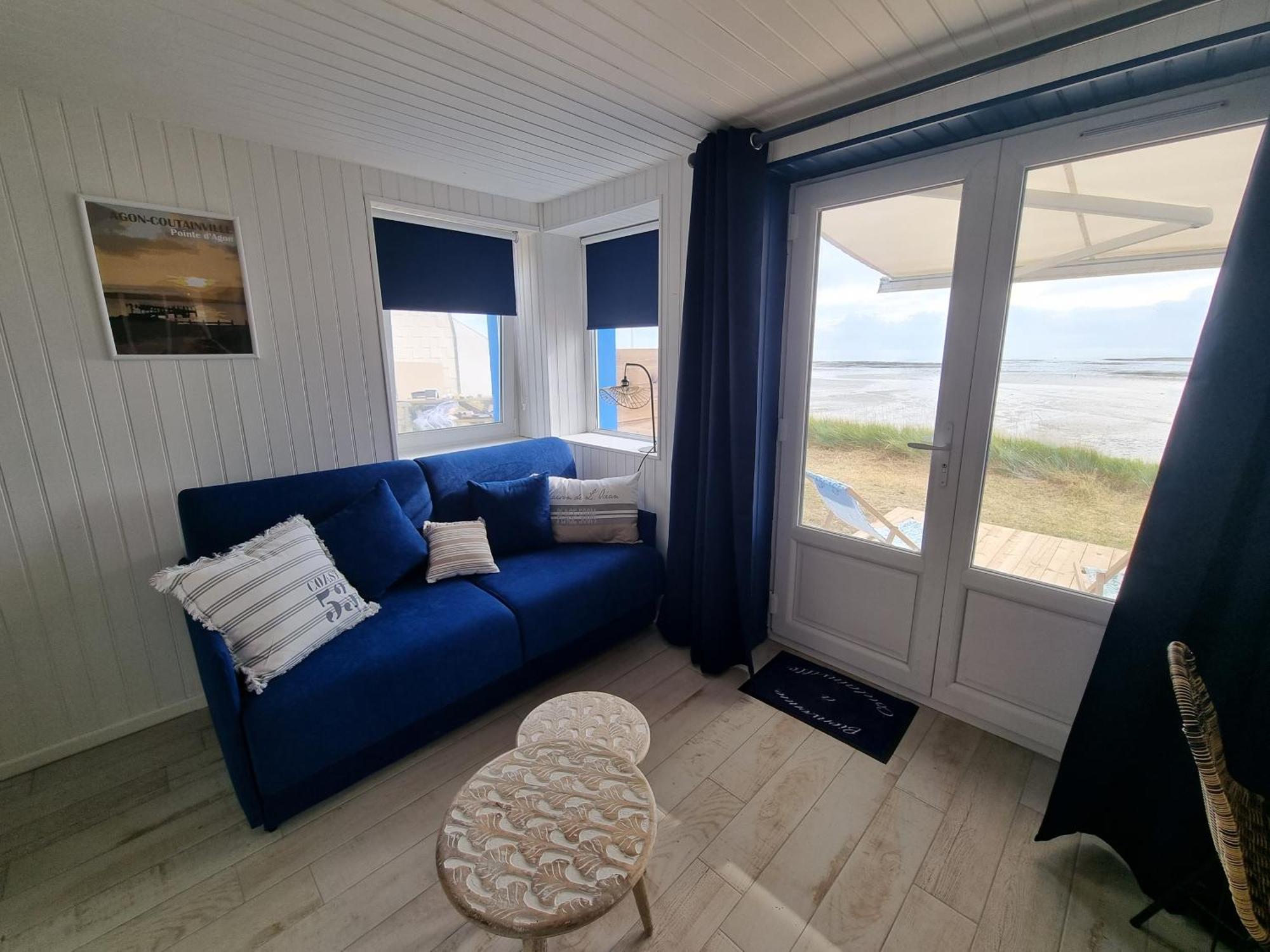 Petite Maison Avec Jardin Face Mer 阿贡科塔因维尔 外观 照片
